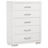 Jessica 5-Drawer Chest in Snow White