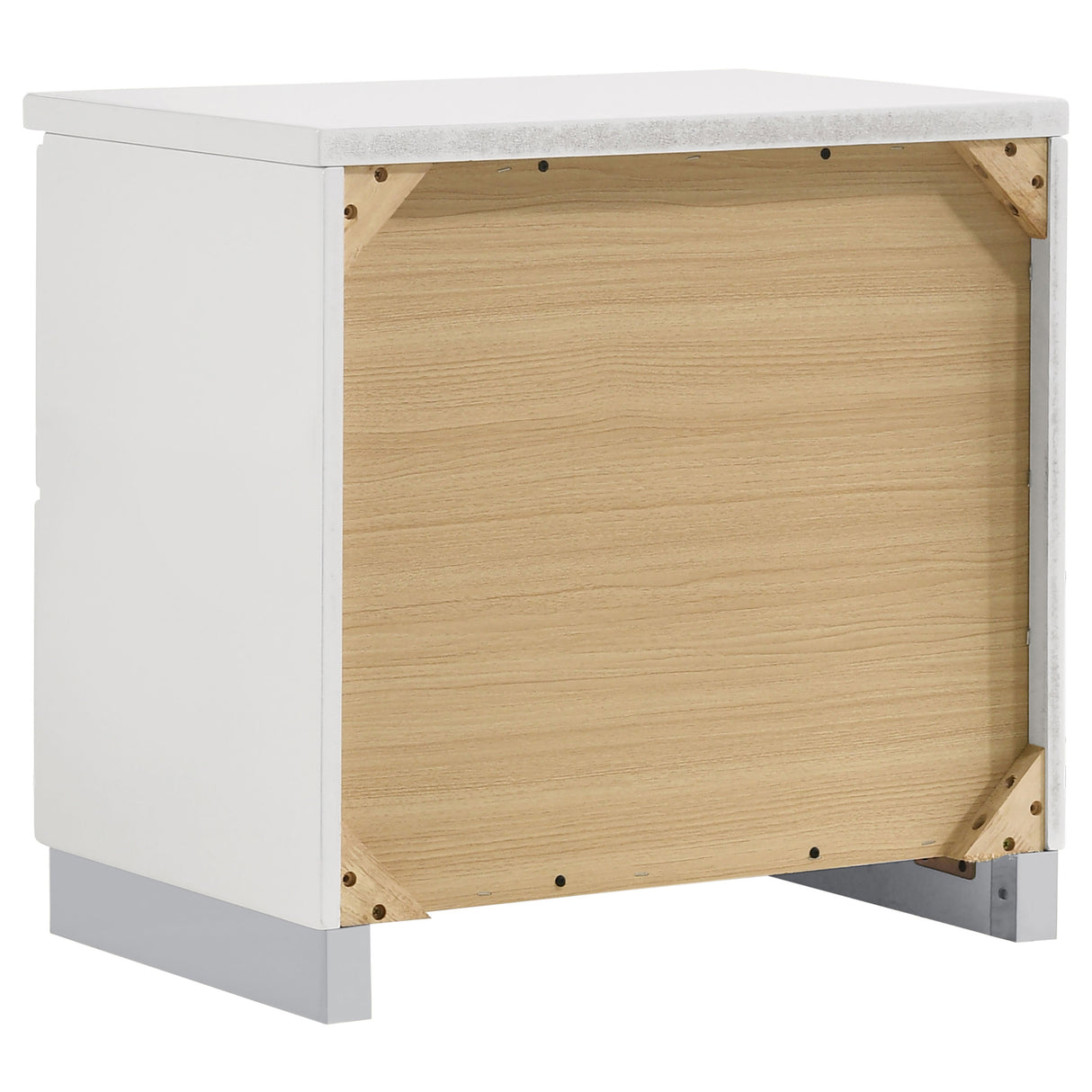 Felicity 2-Drawer Nightstand White High Gloss