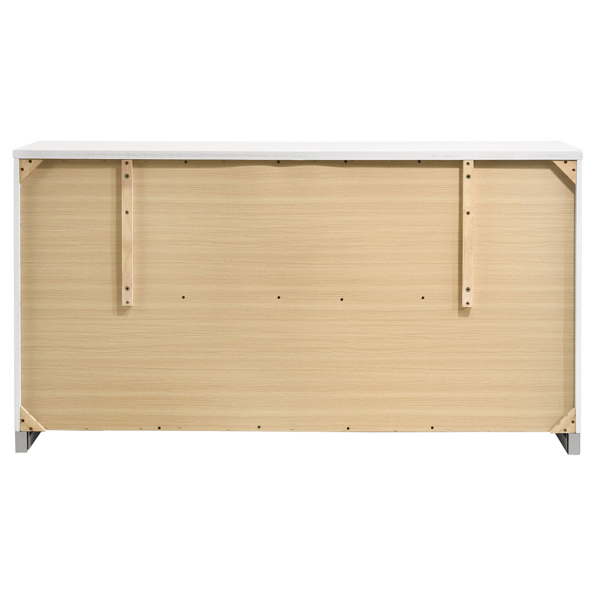 Felicity 6-Drawer Dresser White High Gloss