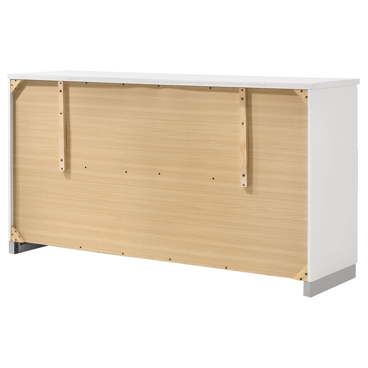 Felicity 6-Drawer Dresser White High Gloss