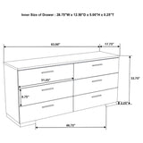 Felicity 6-Drawer Dresser White High Gloss