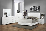 Felicity 6-Drawer Dresser White High Gloss