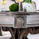 Rustic Dining Set With Table And Upholstered Chairs