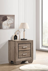 Kauffman 2-Drawer Nightstand in Washed Taupe