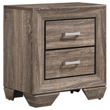 Kauffman 2-Drawer Nightstand in Washed Taupe