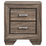 Kauffman 2-Drawer Nightstand in Washed Taupe