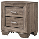 Kauffman 2-Drawer Nightstand in Washed Taupe