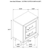 Kauffman 2-Drawer Nightstand in Washed Taupe