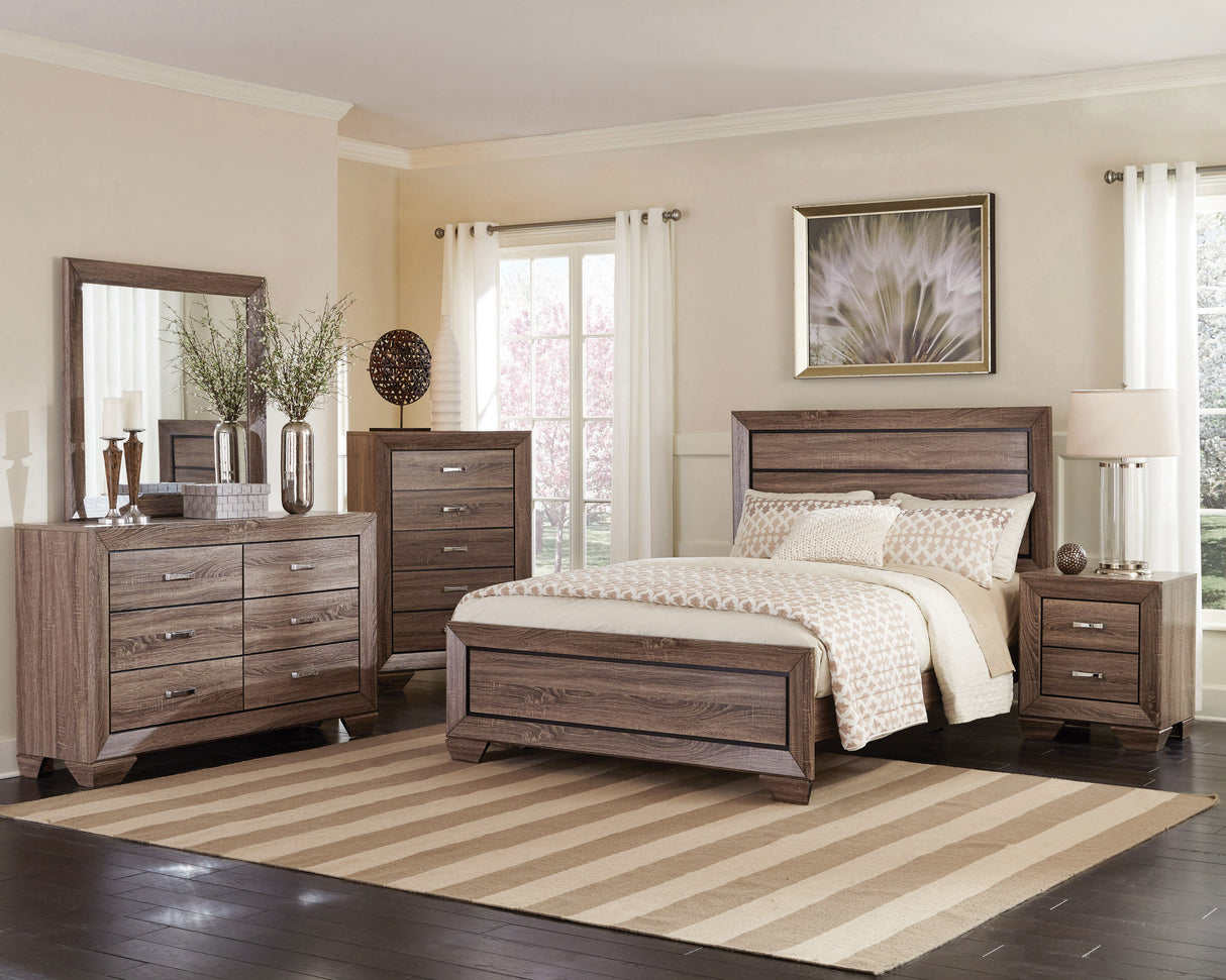 Kauffman 2-Drawer Nightstand in Washed Taupe