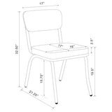 Retro 5-Piece Oval Dining Table Set White and Black