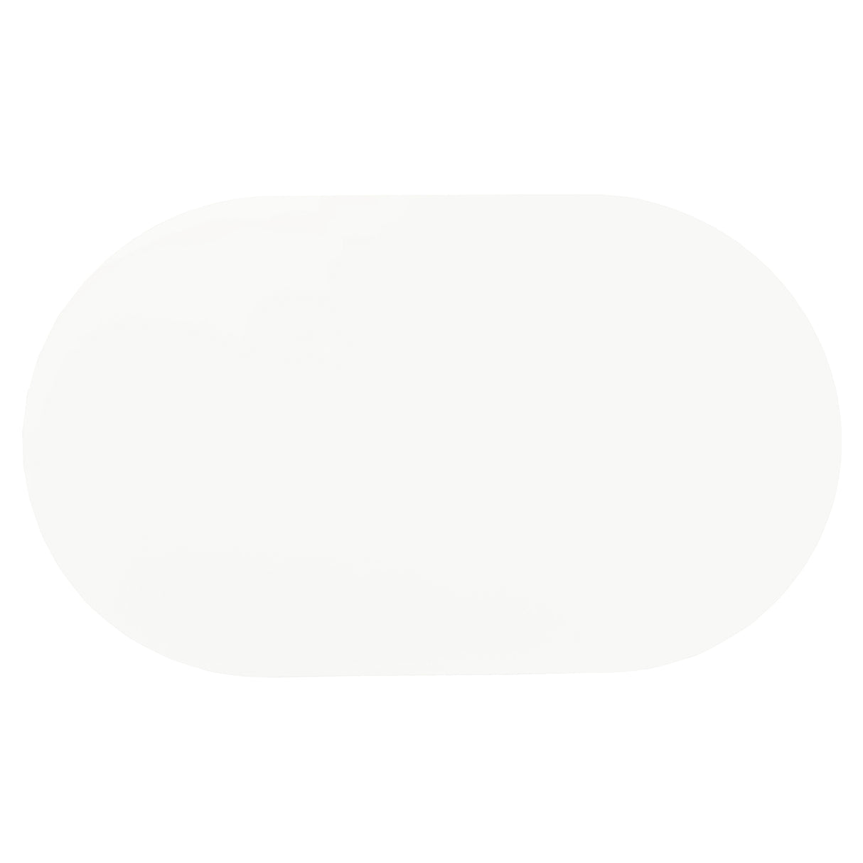 Retro Oval 60-inch White Dining Table with Chrome Legs