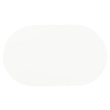 Retro Oval 60-inch White Dining Table with Chrome Legs