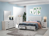 Brantford Wood Queen Storage Panel Bed Coastal White