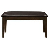 Arvin - 5 Piece Dining Set With Rectangular Table And Bench With Seats - Cappuccino