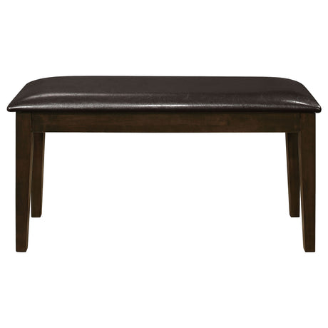 Arvin - 5 Piece Dining Set With Rectangular Table And Bench With Seats - Cappuccino