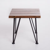 Zenith - Outdoor Industrial Accent Table (Set of 2) - Teak