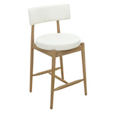 Mid Century Modern Counter Stools, Fabric Upholstered Chairs