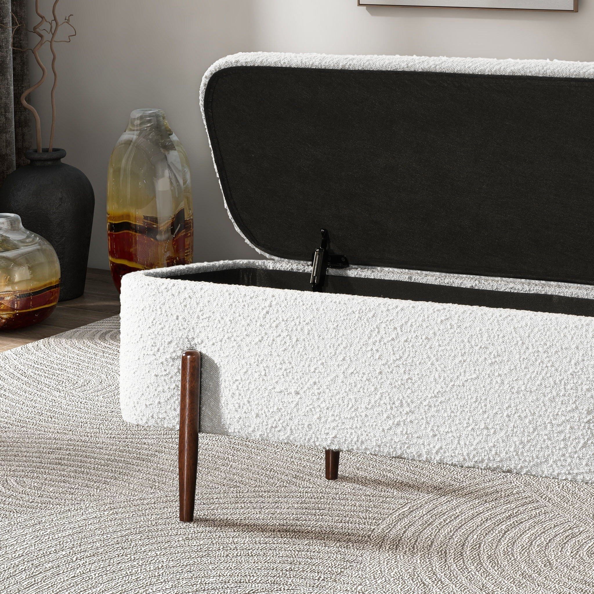 Sarna Storage Bench - Ivory - Thumbnail 5