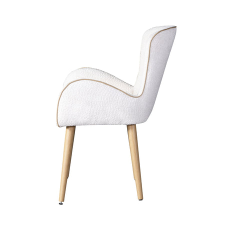 Qwin - Boucle Side Chair (Set of 2) - Beige - Chair Sets - Alpine Outlets