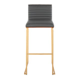 Mason Mara - Contemporary Versatile Desig Fixed Height Barstool (Set of 2)