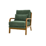 Upholstered Armchair With Back Support Pillow