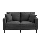 Modern Upholstered 2 Piece Sofa Set With 3 Seater And 2 Seater