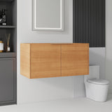 Floating Bathroom Vanity Cabinet & Soft Close Double Doors, Spacious Interior Storage, Wall Mounted, Cabinet Only