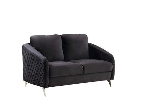 Sofia - Velvet Modern Chic Loveseat Couch - Stationary Loveseats - Alpine Outlets