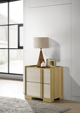 Hyland 2-Drawer Nightstand Bedside Table Natural