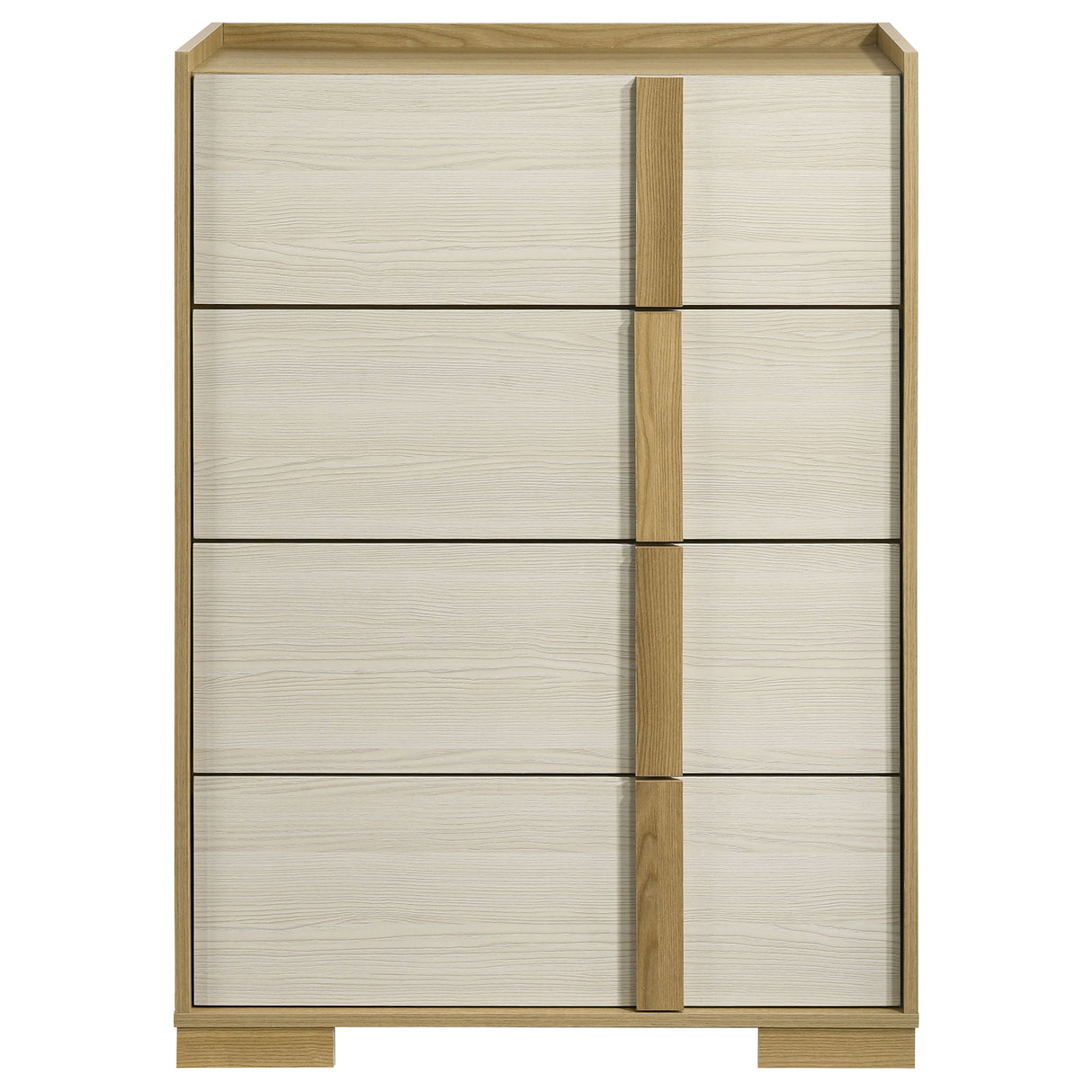 Hyland 4-Drawer Chest - Natural Wood & White