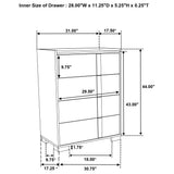 Hyland 4-Drawer Chest - Natural Wood & White