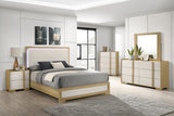 Hyland 4-Drawer Chest - Natural Wood & White