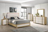 Hyland 4-Drawer Chest - Natural Wood & White