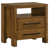 Adderley 2-Drawer Nightstand, Warm Brown