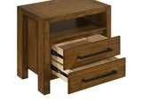 Adderley 2-Drawer Nightstand, Warm Brown