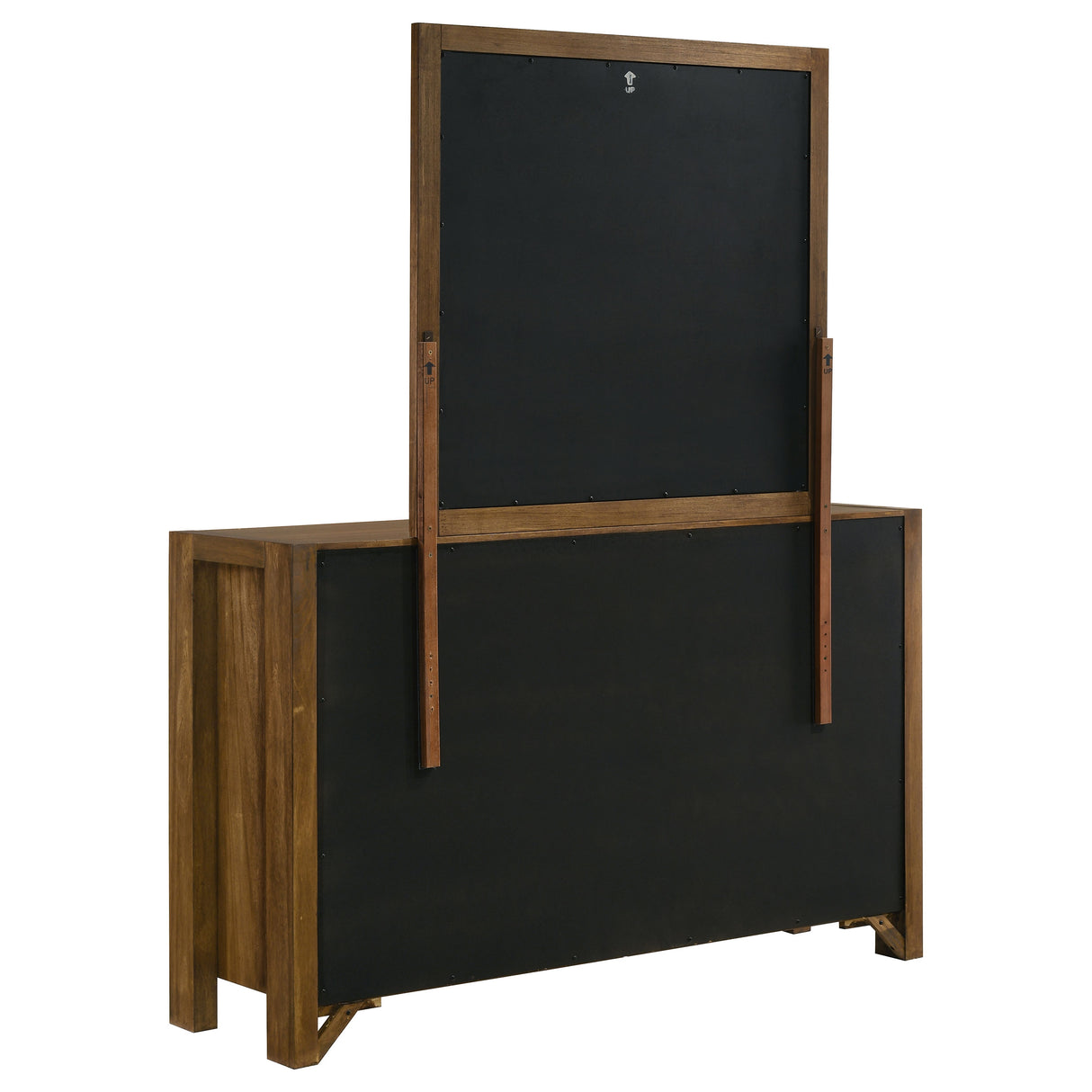 Adderley 8-Drawer Bedroom Dresser with Mirror - Warm Brown