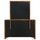 Adderley 8-Drawer Bedroom Dresser with Mirror - Warm Brown