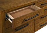 Adderley 8-Drawer Bedroom Dresser with Mirror - Warm Brown