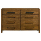 Adderley 8-Drawer Bedroom Dresser - Warm Brown