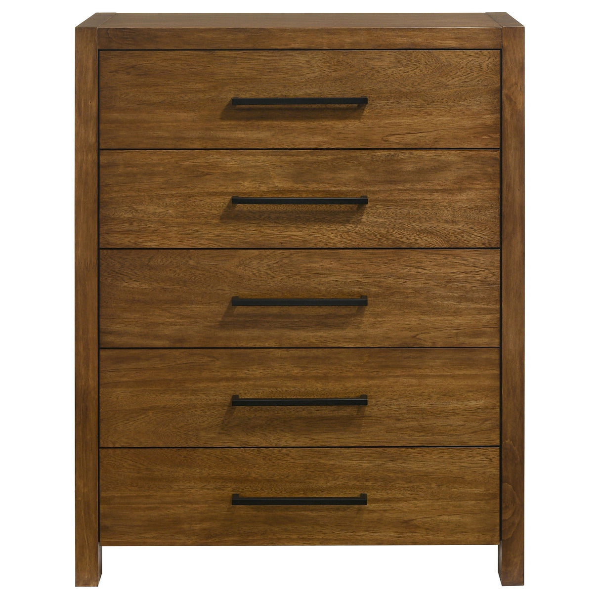 Adderley 5-Drawer Chest of Drawers - Warm Brown
