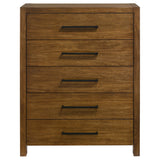 Adderley 5-Drawer Chest of Drawers - Warm Brown