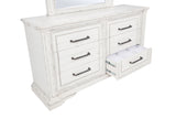 McKinney 6-Drawer Dresser with Mirror - Vintage White
