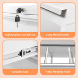 Lateral File Cabinet, Locking Heavy Duty, Anti-Tip Safety Interlock, Vertical Storage For Letter/Legal/A4 Files