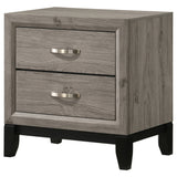 Watson 2-Drawer Nightstand Bedside Table Light Taupe