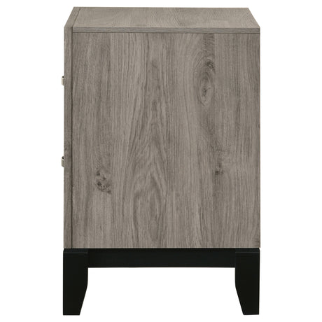 Watson 2-Drawer Nightstand Bedside Table Light Taupe
