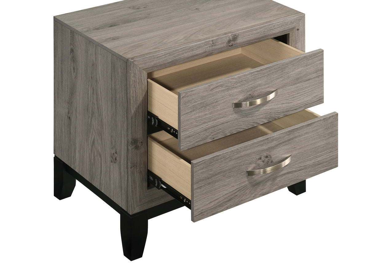 Watson 2-Drawer Nightstand Bedside Table Light Taupe