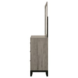 Watson 6-Drawer Dresser and Mirror, Light Taupe