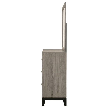 Watson 6-Drawer Dresser with Mirror - Light Taupe