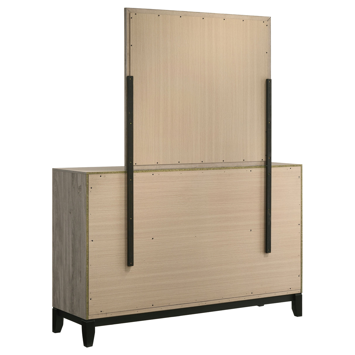 Watson 6-Drawer Dresser and Mirror, Light Taupe