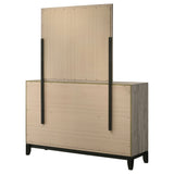 Watson 6-Drawer Dresser and Mirror, Light Taupe